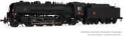 French Steam locomotive 141 R 1173 Mistral of the SNCF (Sound)
