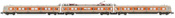 3-unit EMU, class 420, grey/orange livery, two pantographs, ep
