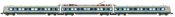  3-unit EMU, class 420, grey/blue livery, two pantographs (DCC Sound)