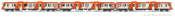 Spanish 3-part diesel railcar set series 592 of the RENFE