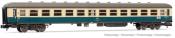 2nd class coach Bm234, blue/beige livery with black frame, MD 36 bogies