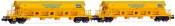 2-unit set 4-axle hopper wagons Tads, in yellow livery, SKW PIESTERITZ
