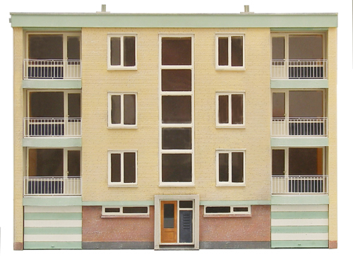 Artitec 10.282 - Facade of the front of a multi-storey building