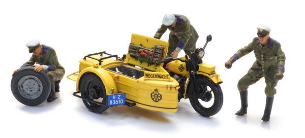 Artitec 10.398 - ANWB roadside assistance motorcycle sidecar with figures