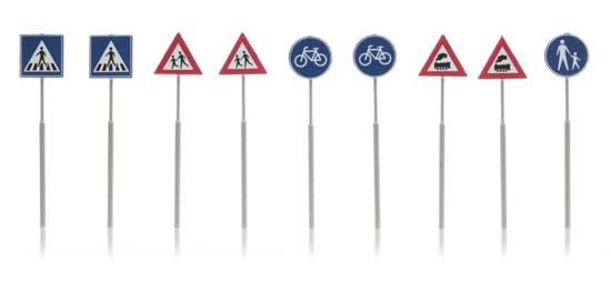 Artitec 316.033 - Dutch traffic signs, 9 pieces