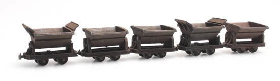 Artitec 387.396 - Five narrow-gauge tipper wagons