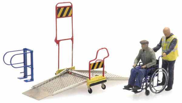 Artitec 387.447 - Wheelchair ramp and 2 figures
