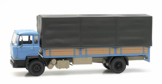 Artitec 487.051.01 - DAF tilt-cab A open bed truck with canvas blue