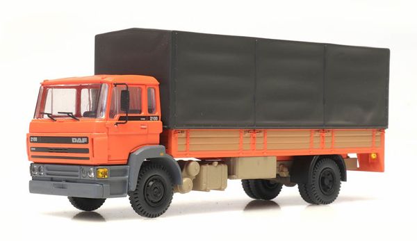 Artitec 487.053.01 - DAF tilt-cab C open bed truck with canvas orange