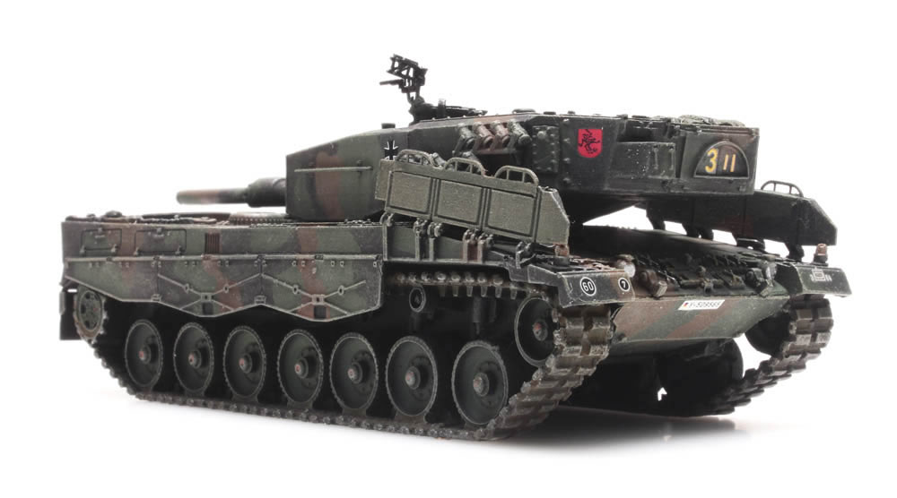 Artitec 6870186 BRD Leopard 2a4 transporte ferroviario h0 terminado en 1:87 tanques modelo 