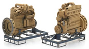 Industrial diesel engine on transport pallet (2x)
