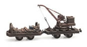 Narrow gauge wagon with crane