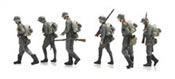 WWI Marching German infantry 6 fig.