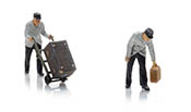 Porters with luggage (2x)