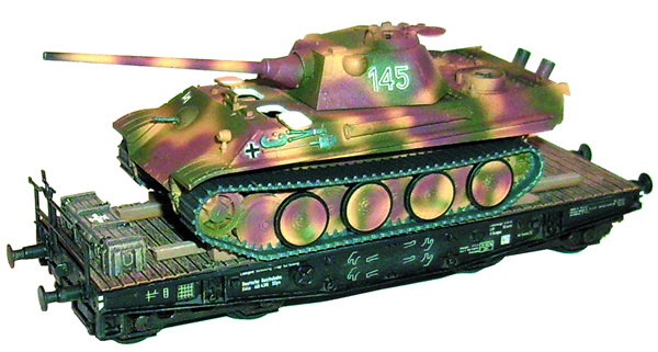 Artmaster 80436 - PANTHER  tank loaded on a flatcar
