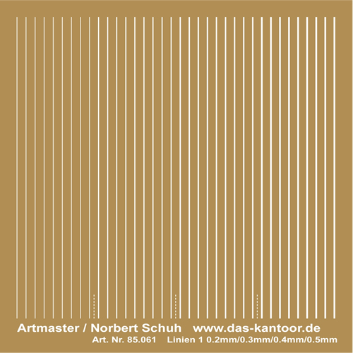Artmaster 85061 - Lines 1 Decals White