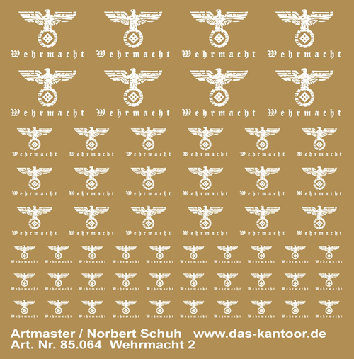 Artmaster 85064 - Wehrmacht 2 White Decals