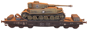 FERDINAND TIGER heavy assault tank, loaded for rr-transport
