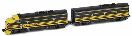 AZL 62909-1 - USA 2pc Diesel Locomotive Set F3A-F3B 552A, 552B of the D&RGW