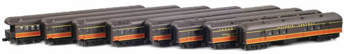 AZL 70020 - Panama Illinois Central Limited Set IC Brown and Orange