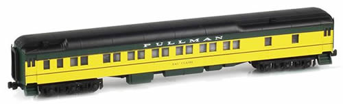 AZL 71005-3 - 12-1 Pullman Sleeper EAU CLAIRE CNW Yellow & Green