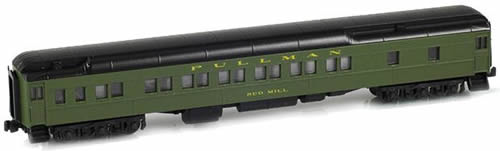 AZL 71028-1 - 21-1 Pullman Sleeper PS ATSF Green - Red Mill