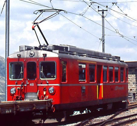 Bemo 1266128 - Swiss Electric Railcar ABe 4/4 48 Bernina of the RhB