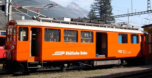 Bemo 1268193 - Swiss Electric Railway Service Railcar Xe 4/4 9923 Bernina of the RhB