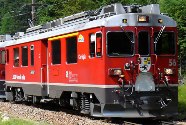 Bemo 1269106 - Swiss Electric Railcar ABe 4/4 56 of the RHB
