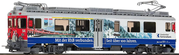Bemo 1269194 - Swiss Advertising Railcar ABe 4/4 54 Banca Cantonale Grigione of the RHBdigital