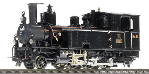 Bemo 1295121 - Swiss Steam Locomotive G 3/4 11 Heidi of the RHB, Metal Collection