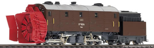 Bemo 1299114 - Swiss Steam Snow Blower Locomotive RhB Xrot d 9214 of the RHB, Metal Collection