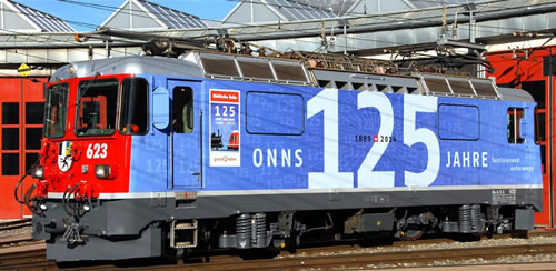 Bemo 1358143 - Swiss Electric Locomotive Ge 4/4 II 623 Bonaduz of the RhB (DCC Sound Decoder) 