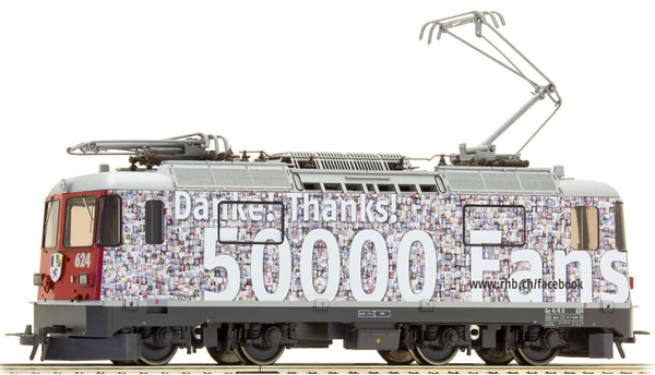 Bemo 1358154 - Swiss Electric Locomotive Ge 4/4 II 624 of the RHB (DCC Sound Decoder)
