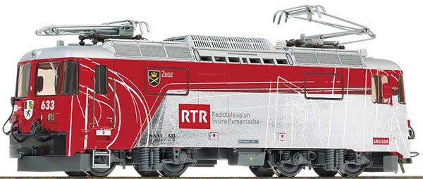 Bemo 1358163 - Swiss Electric Locomotive Ge 4/4 II 633 Zuoz Werbelok RTR of the RHB (DCC Decoder)