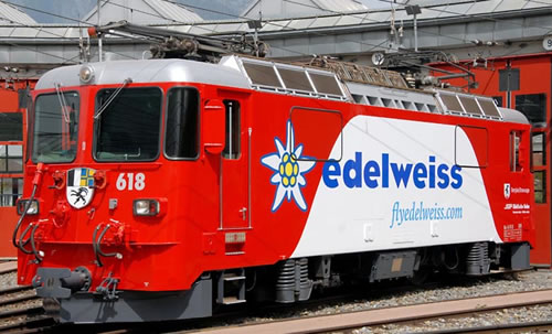 Bemo 1358168 - Swiss Electric Locomotive Ge 4/4 II 618 Edelweiss of the RhB (DCC Sound Decoder)