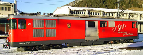 Bemo 1363551 - Swiss Luggage Railcar Deh 4/4 21 of the MGB (DCC Decoder)