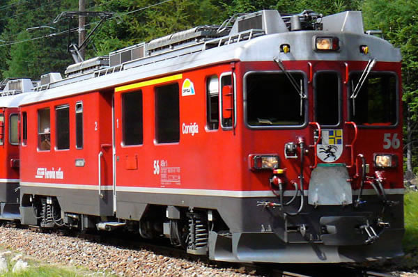 Bemo 1369106 - Swiss Electric Railcar ABe 4/4 56 of the RHB (DCC Sound Decoder)