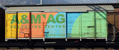 Bemo 2250197 - Swiss A & M 10067 Boxcar of the RhB