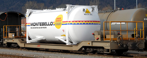 Bemo 2289143 - Swiss Container Wagen Sbk-v 7713 Montebello of the RhB