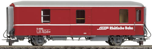 Bemo 3236112 - RhB D 4062 Packwagen red
