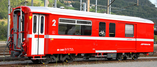 Bemo 3248161 - Swiss Baggage Car BD 2481 of the RhB