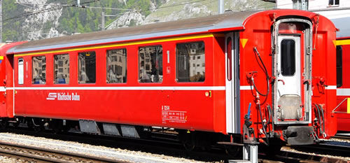 Bemo 3268154 - Swiss  Passenger Coach A 1254 unit car I Glacier Express of the RhB
