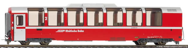 Bemo 3294133 - 2nd Class Panorama Passenger Coach Bps 2513 Bernina-Express