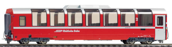 Bemo 3294135 - 2nd Class Panorama Passenger Coach Bps 2525 Bernina-Express