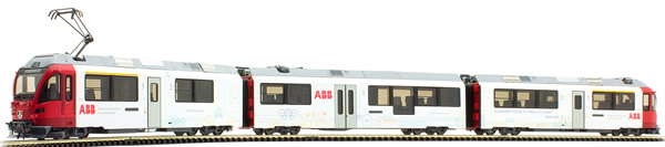 Bemo 7244122 - Swiss Electric Railcar set AB 8/12 3512 of the RhB