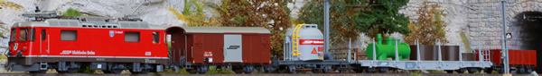 Bemo 7258150 - Swiss 5pc Bauart Ge 4/4 Freight Set of the RhB