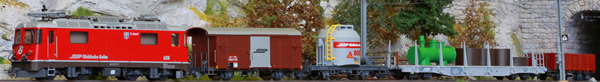 Bemo 7358150 - Swiss 5pc Bauart Ge 4/4 Freight Set of the RhB (DCC Decoder)