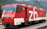Swiss Electric Cograil Locomotive HGe 4/4 101 of the Zentralbahn Railway