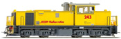 Swiss Railway Service Diesel Locomotive Gmf 4/4 243 of the RhB (Sound)
